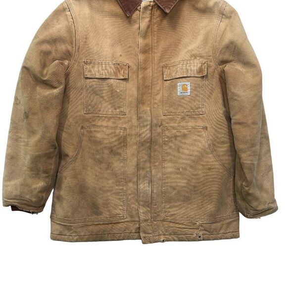 Carhartt Coat Mens Size 42 Vintage C04 Duck Blanket Lined Insulated Chore Jacket - Picture 4 of 11